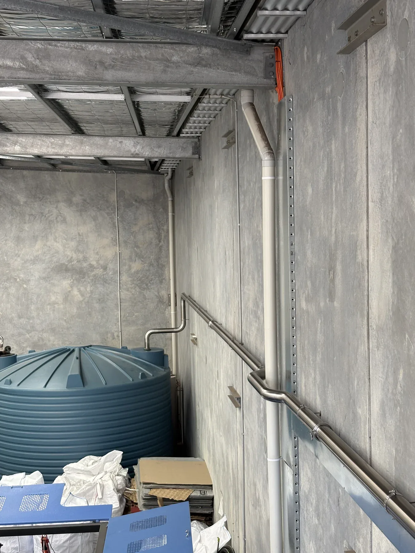 TIG and purge-welded 316 stainless process pipework