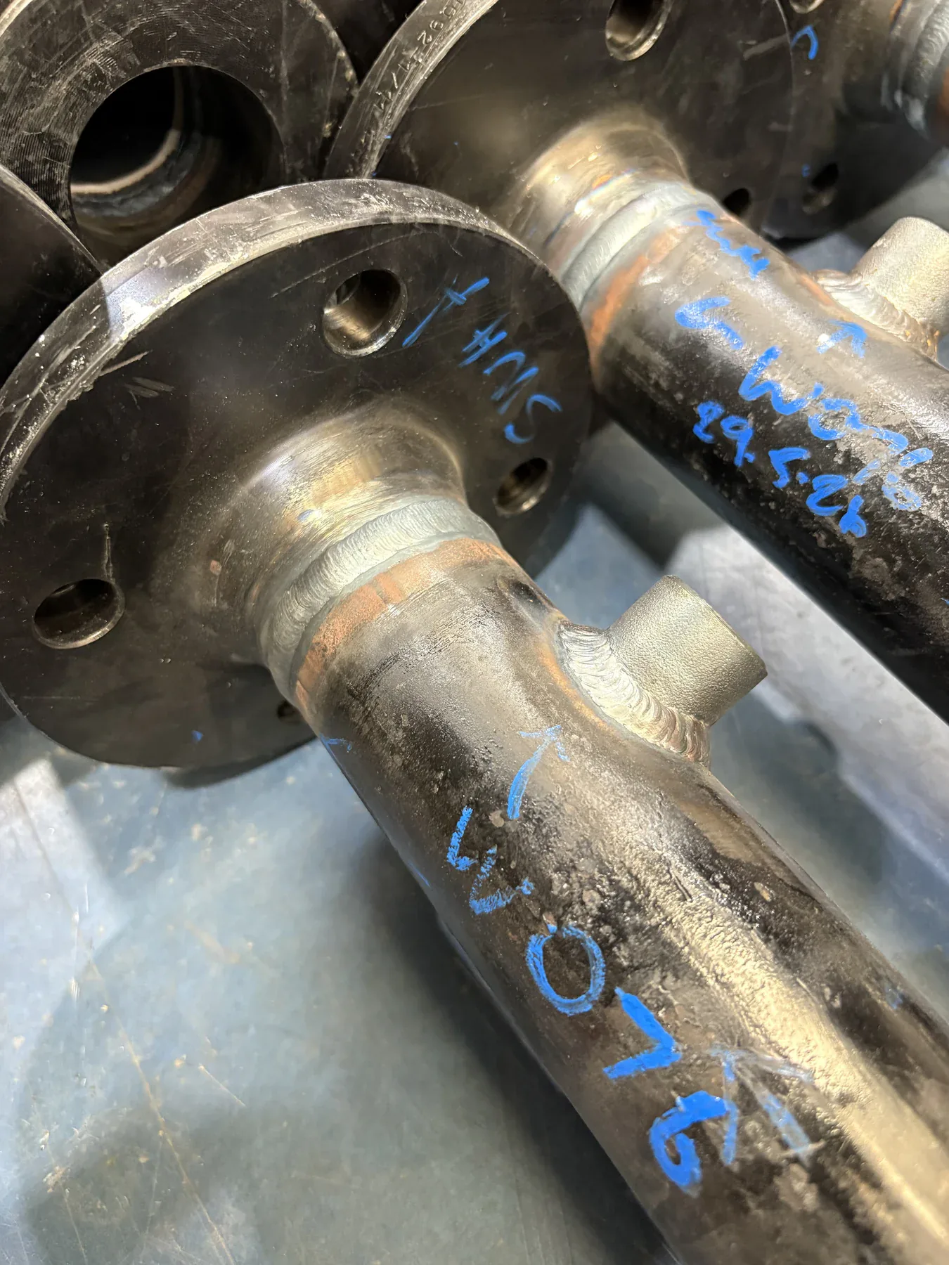 Power-station pipe-spooling package prepared for site
