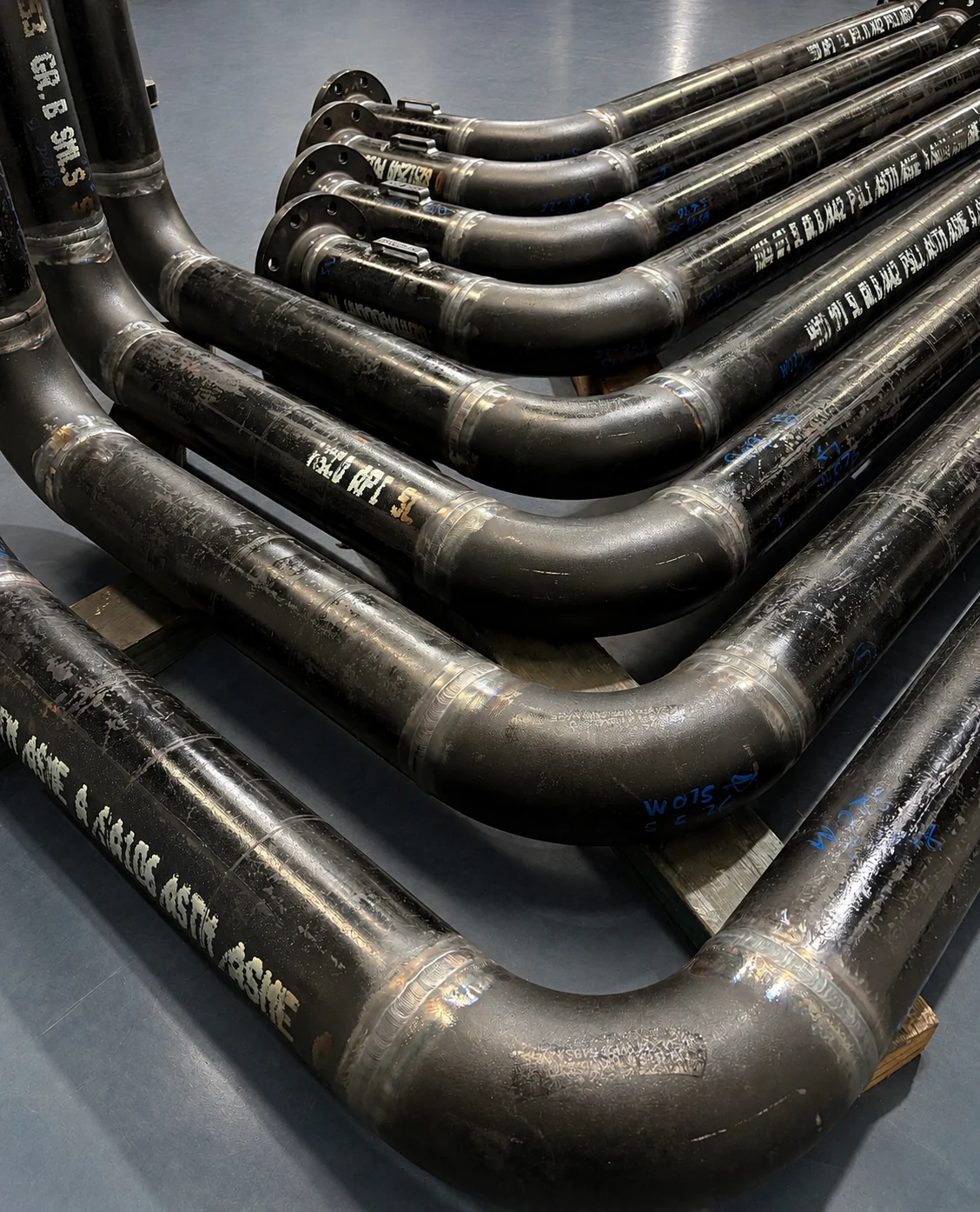 Fabricated carbon steel pipe-spool bends