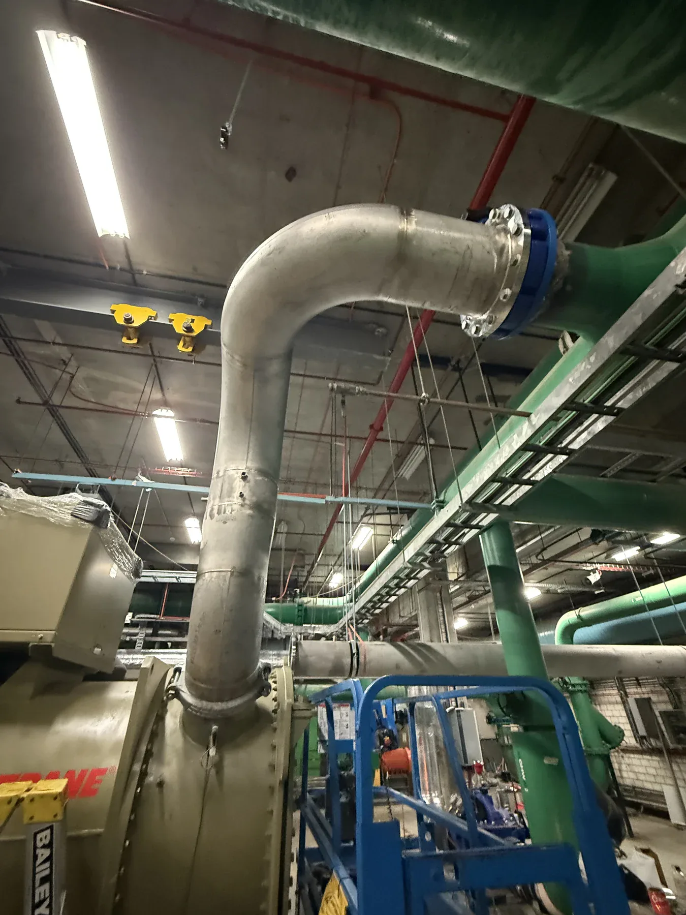 Stainless mechanical-services pipework at Royal Perth Hospital
